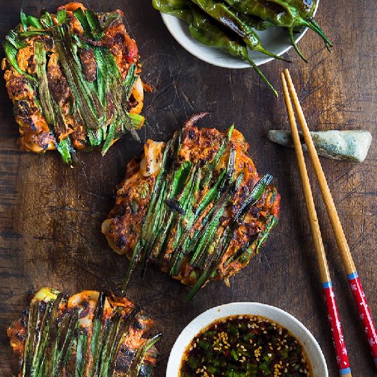 Mini Kimchi Pancakes