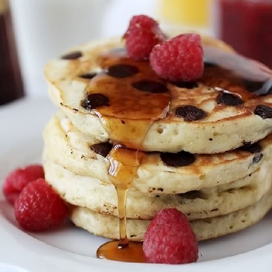 Buttermilk Chocolate Chip Pancakes