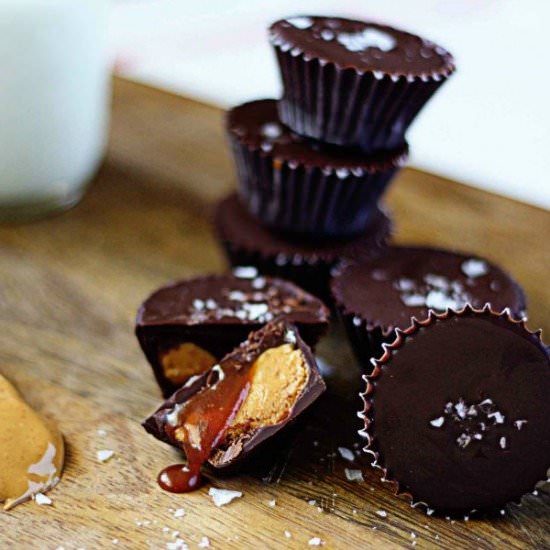 Salted Caramel Peanut Butter Cups