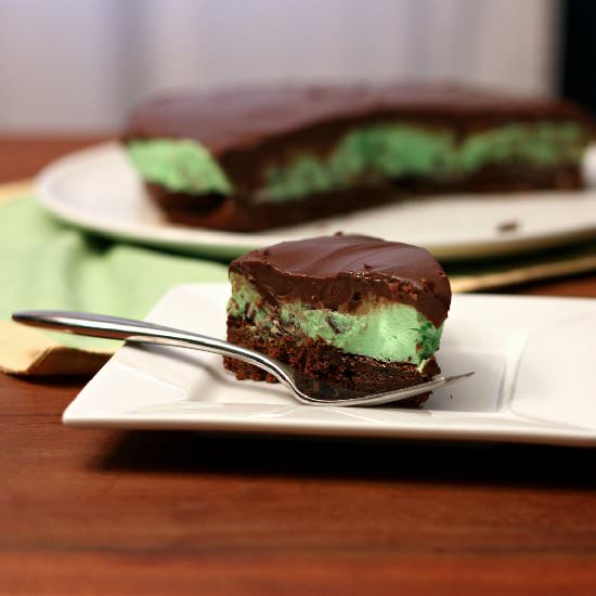 Mint Brownie Pie