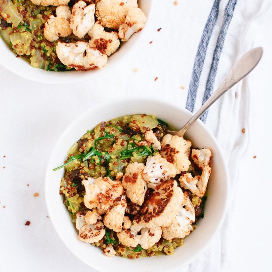 Curried Coconut Quinoa and Greens