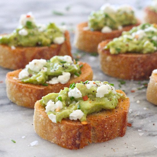 Avocado and Goat Cheese Toastettes