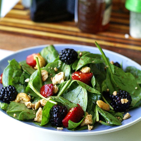 Summer Berry Spinach Salad