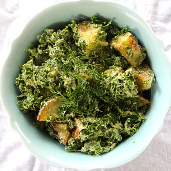 Warm Potato & Kale Salad