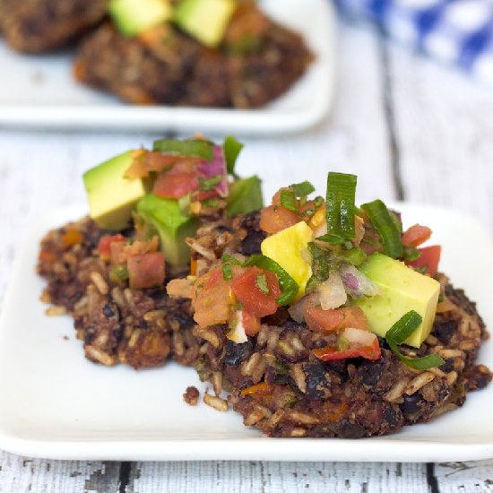 Wild Rice and Black Beans Cakes