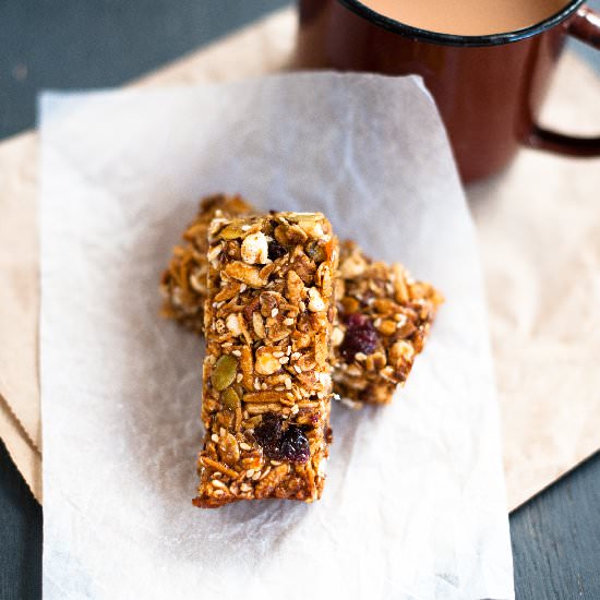 Lime and Cinnamon Muesli Bars