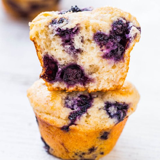 Soft & Moist Blueberry Muffins