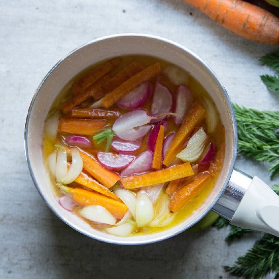 Spring egg drop soup