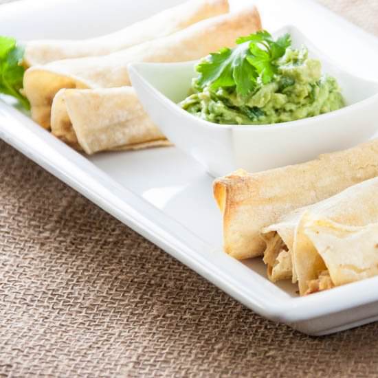 Oven-Baked Chicken Taquitos