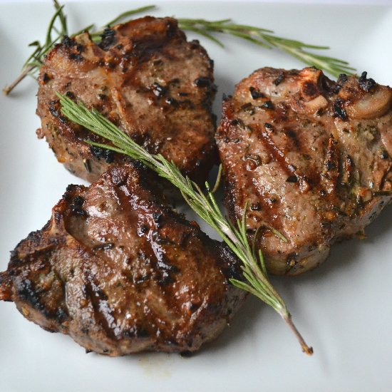 Garlic & Rosemary Grilled Lamb Chop