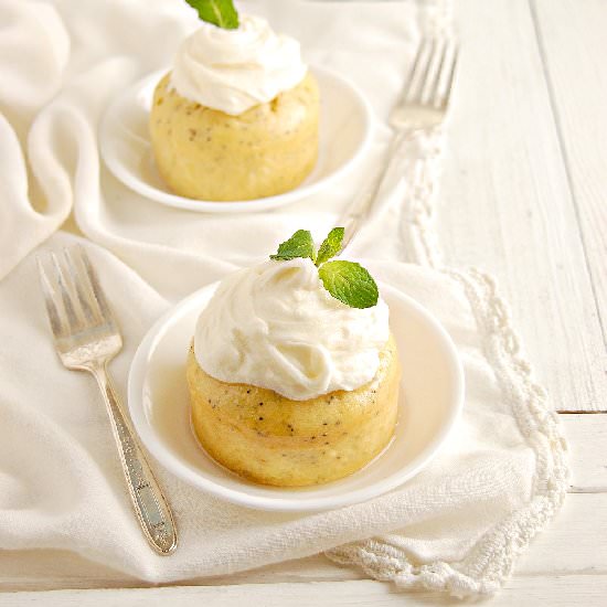 Lemon Soaked Poppy Seed Cakes