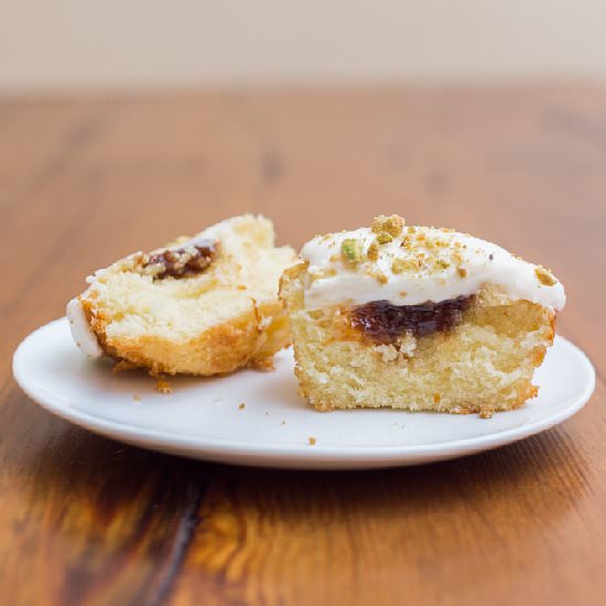 Honey, Fig, Goat Cheese Cupcakes