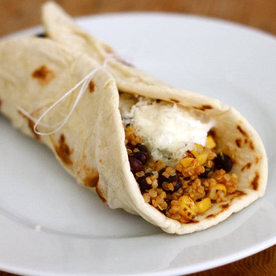 Black Bean, Quinoa, and Corn Tacos