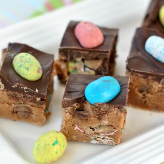 Malt Ball Cookie Dough Bars