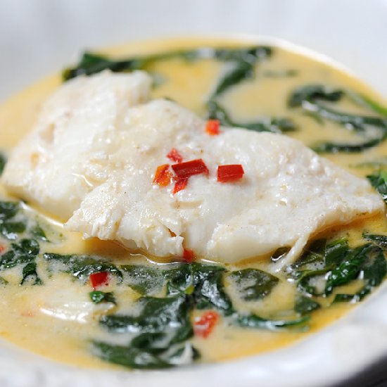 Coconut Milk Poached Cod