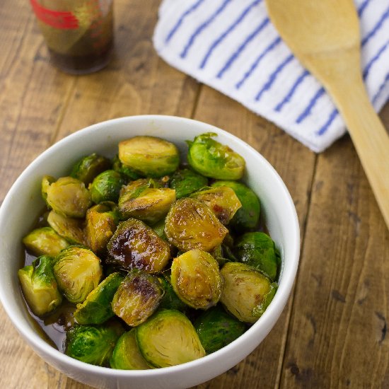 Orange Honey & Soy Glazed Brussels