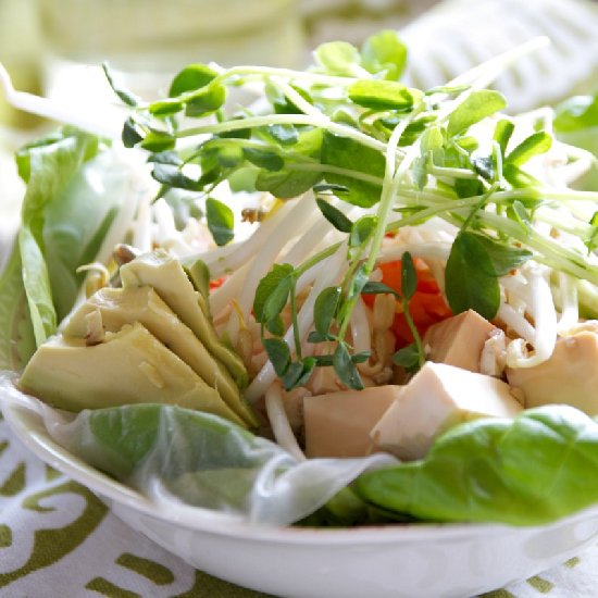 Vegan Tofu Spring Roll Bowls