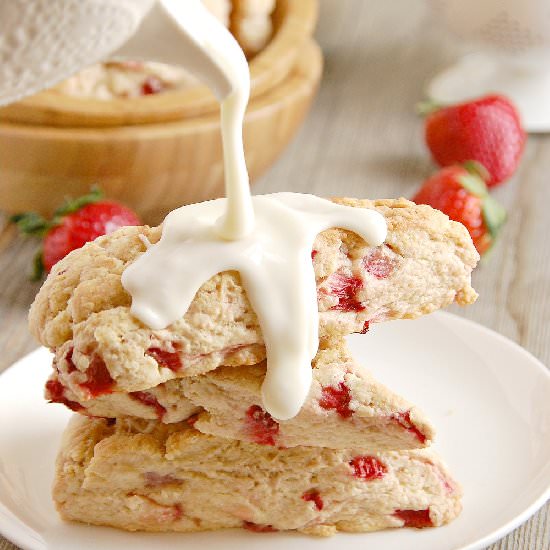 Strawberries & Cream Scones