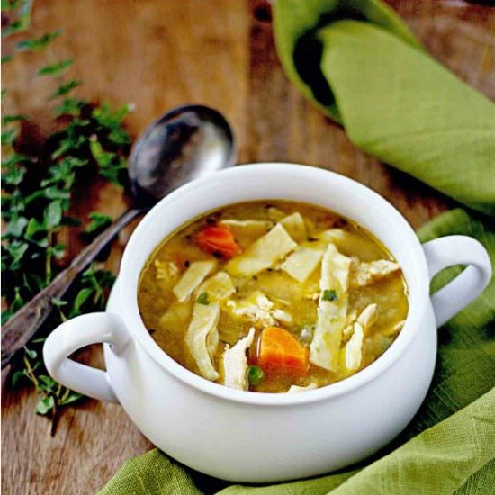 Chicken Soup with Homemade Noodles