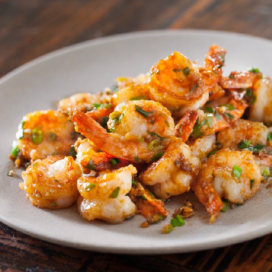 Garlic Ginger Shrimp Stir Fry