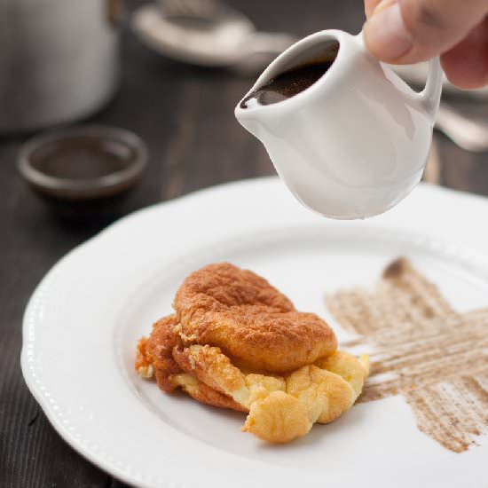 Soufflé with Black Sauce of Squid