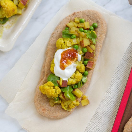 Indian Burritos with Cauliflower