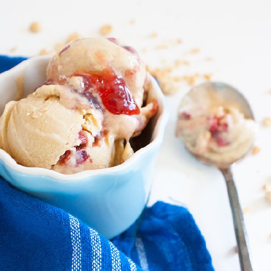 Peanut Butter and Jelly Ice Cream