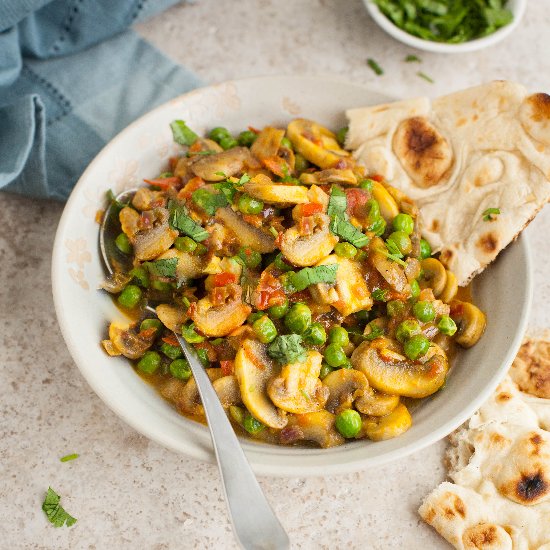 Mushroom Peas Stir Fry