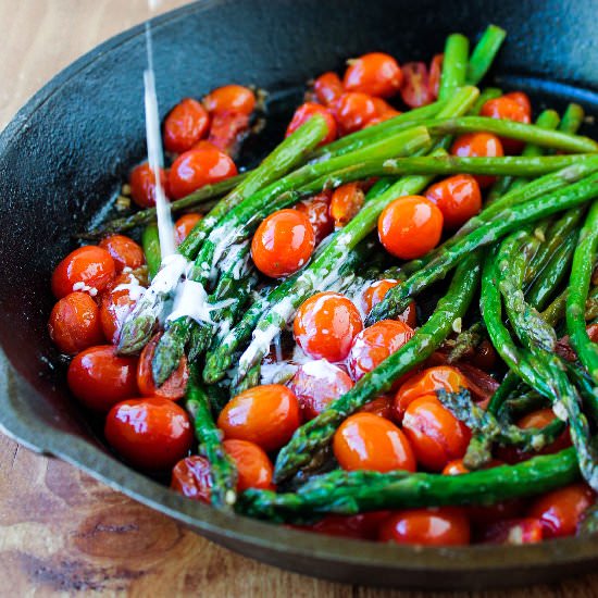 Sautéed Asparagus and Cherry Tomato