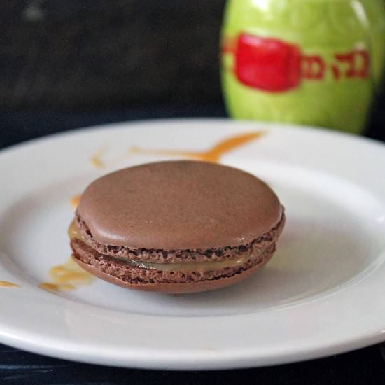 Salted Caramel Chocolate Macaron