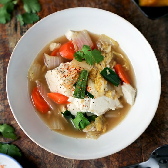 Simmered Tofu with Vegetables