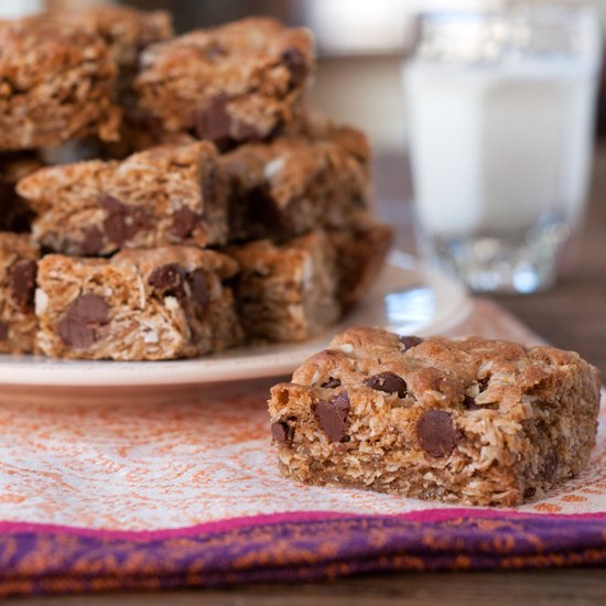 Oatmeal, Coconut, Choc Bar Cookies