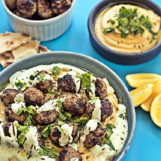 Lamb Meatballs with Fava & Yogurt