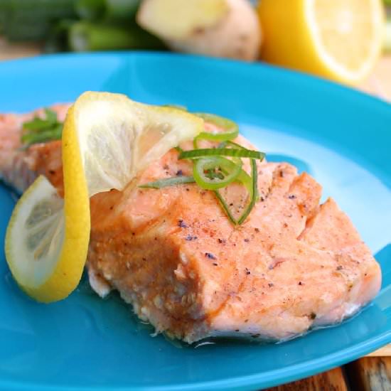 Steamed Salmon with Ginger