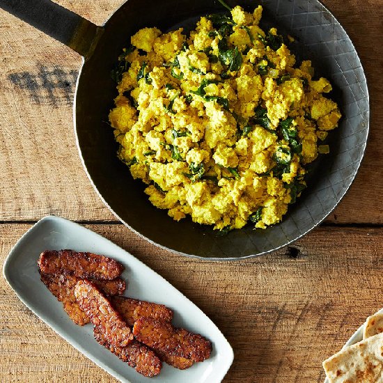 Tofu Scramble + Tempeh Bacon