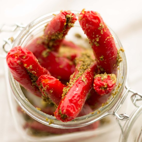 Stuffed Red Chilli Pickle