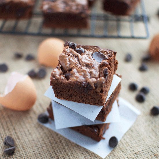 Chocolate Chip Nutella Brownies