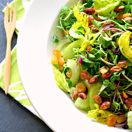 Salted Maple Pistachio Celery Salad