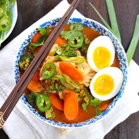 Garlicky Curried Noodle Soup