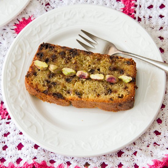 Pistachio Chocolate Chip cake