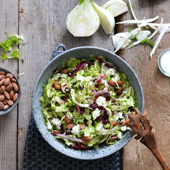 Shaved broccoli and fennel salad