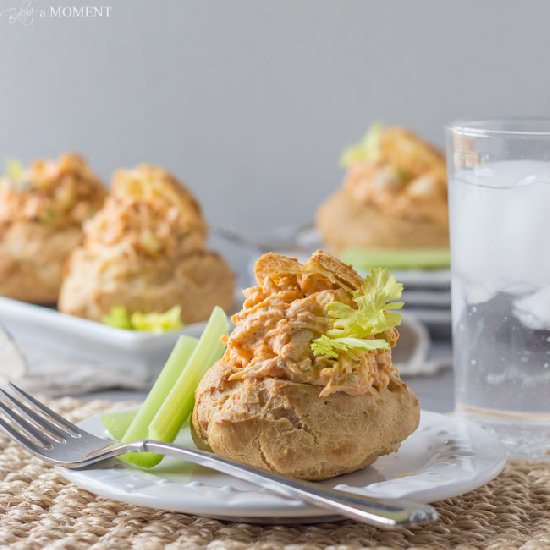 Buffalo Chicken Blue Cheese Gougere