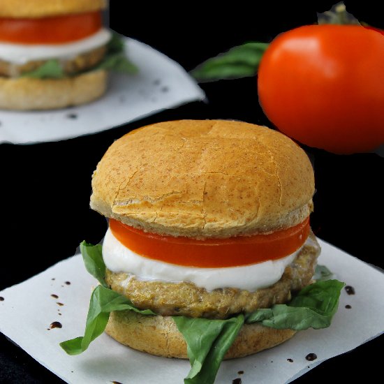 Caprese Turkey Burger