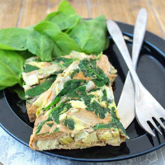 Spinach and Artichoke Omelette