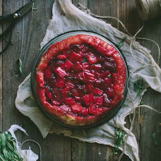 Strawberry Rhubarb Tarte Tartin