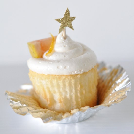 Pink Grapefruit & Basil Cupcakes