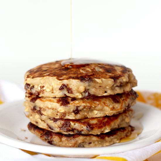 Chocolate Chip Oatmeal Pancakes