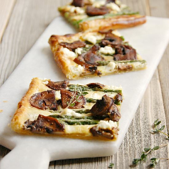 Asparagus Balsamic Mushroom Tart