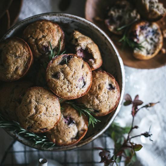 Rosemary & Strawberry Muffins