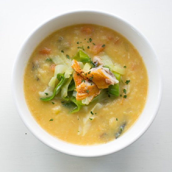 Leek and Potato Seafood Chowder